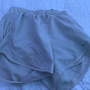 white nike shorts